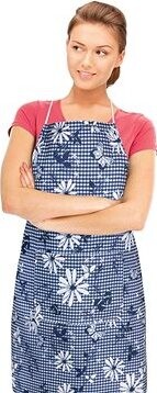 BELLATEX Zástera Dita 67 × 84 cm 7750/410 modrá kocka s kvetom