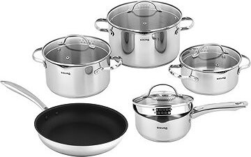 Siguro Pure Delight Súprava riadu, 9 ks, súprava hrncov + panvica 28 cm