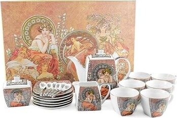 Home Elements luxusná čajová súrava pre 6 osôb, Mucha tmavý