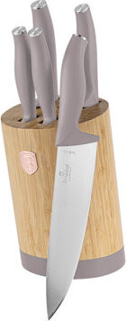 BerlingerHaus Taupe Collection Sada nožů s kulatým stojanem BAMBOO 6 ks