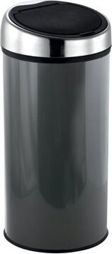 MSV odpadkový kôš s dotykovým otváraním, tmavosivá oceľ, 30 l