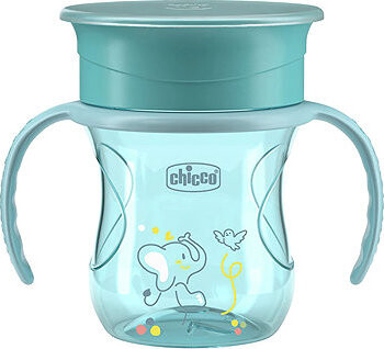 CHICCO Hrnček 360 Perfect X s držadlami 200 ml, teal