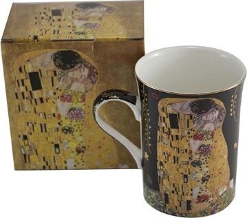 Home Elements Hrnček 300 ml, Klimt Bozk čierny