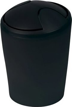 Spirella výklopný odpadkový kôš Move, čierny, plast, 2 l