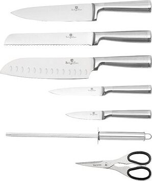 BERLINGERHAUS Sada nožů berez v otočném stojanu 8 ks stříbrná