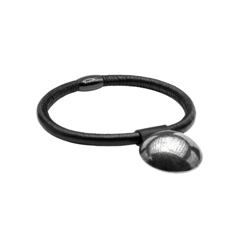 Kožený choker náhrdelník s príveskom z chirurgickej ocele 18427