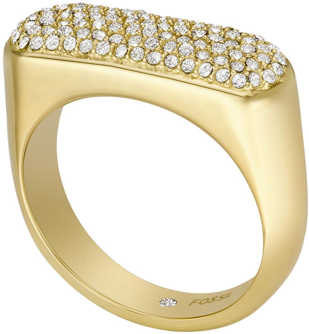 Fossil Elegantný pozlátený prsteň s kryštálmi Vintage Twist JF04585710 59 mm