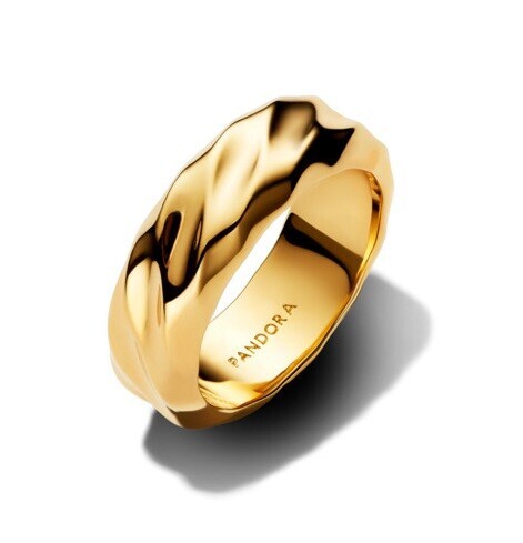 Pandora Výrazný pozlátený prsteň Shine Essence 163886C00 52 mm