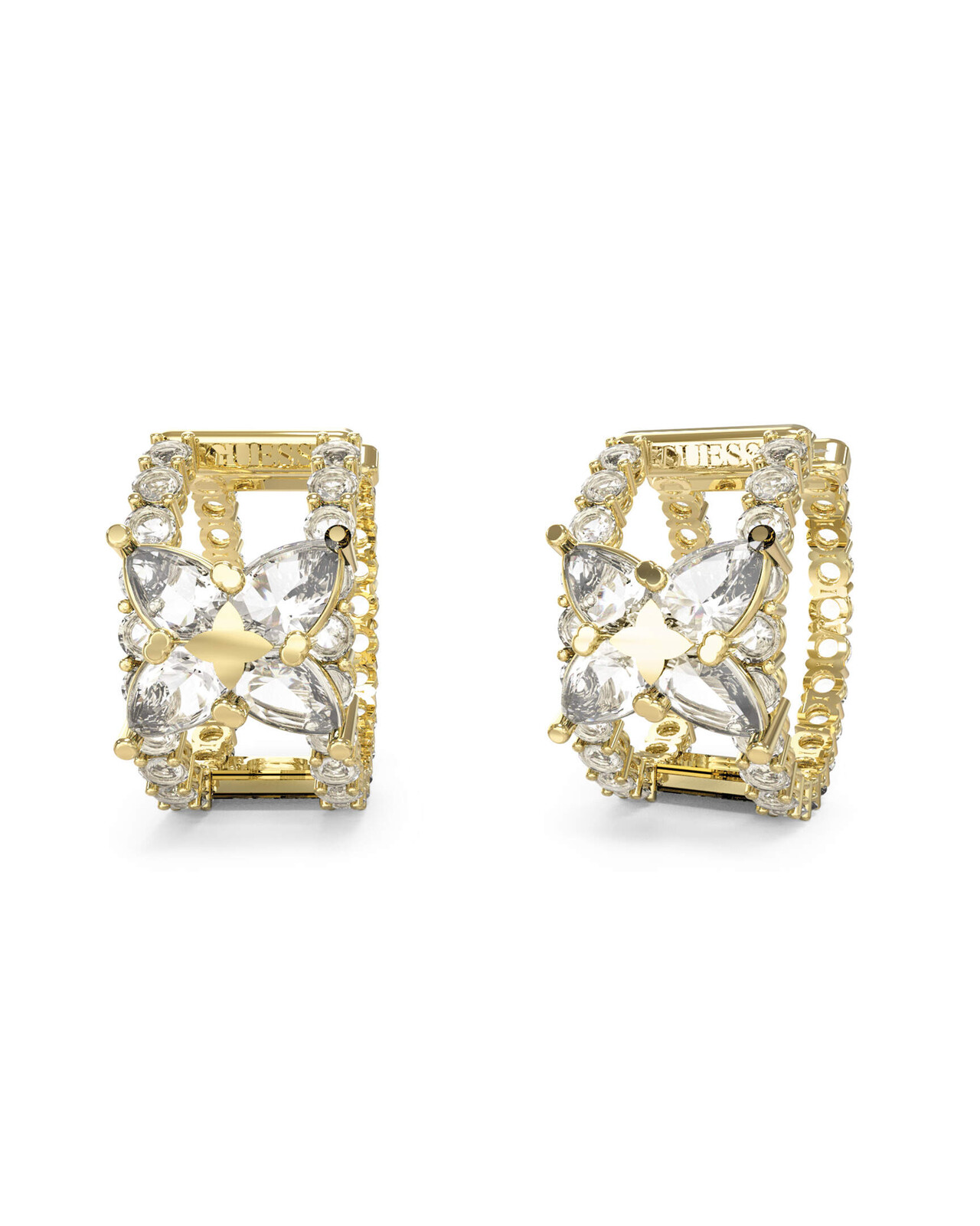 Guess Oslnivé pozlátené kruhy Wild Flower JUBE05498JWYGT/U