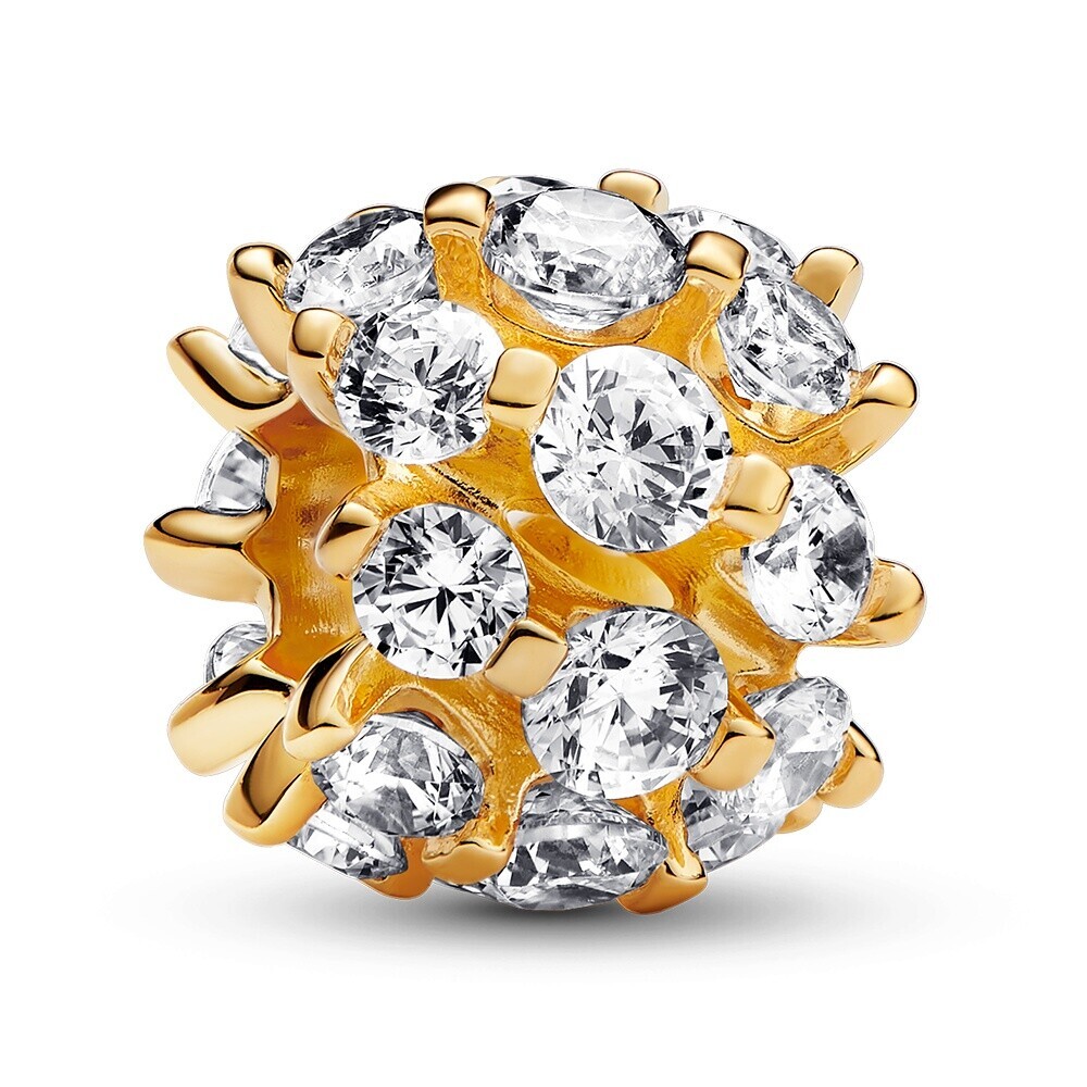 Pandora Trblietavá pozlátená korálka so zirkónmi Shine Moments 763234C01