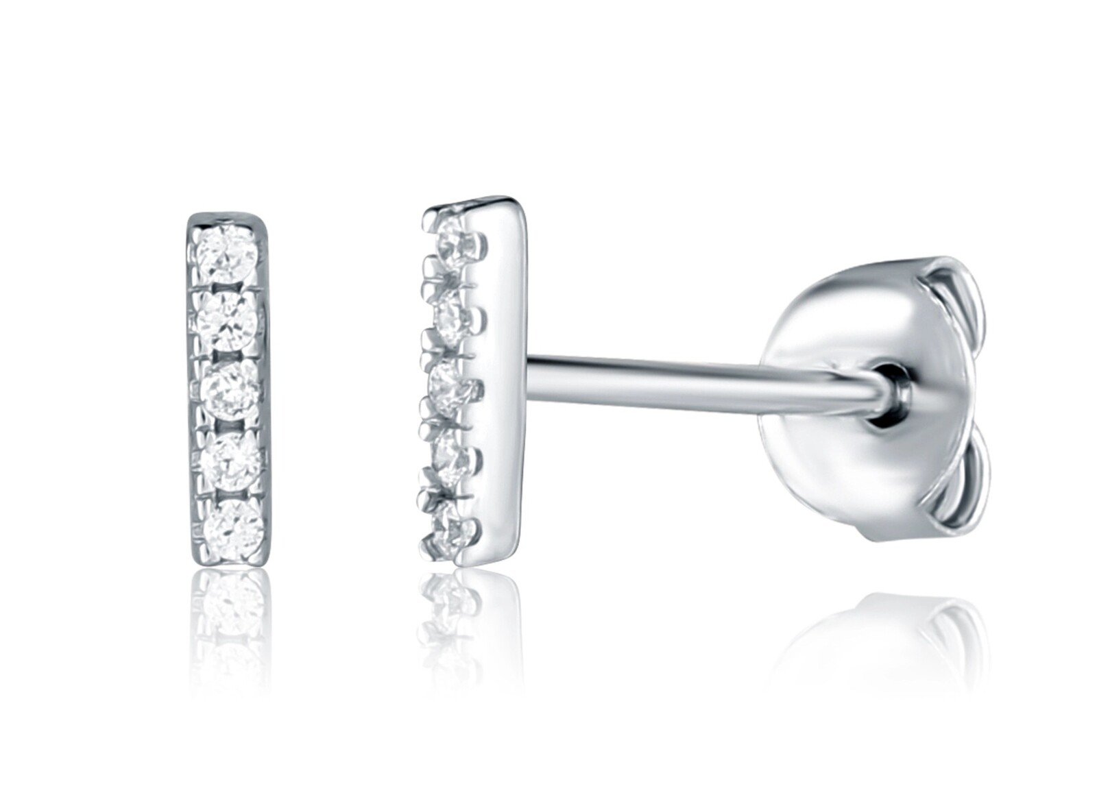 JVD Strieborné náušnice Tyčinky so zirkónmi SVLE3004X61BI00