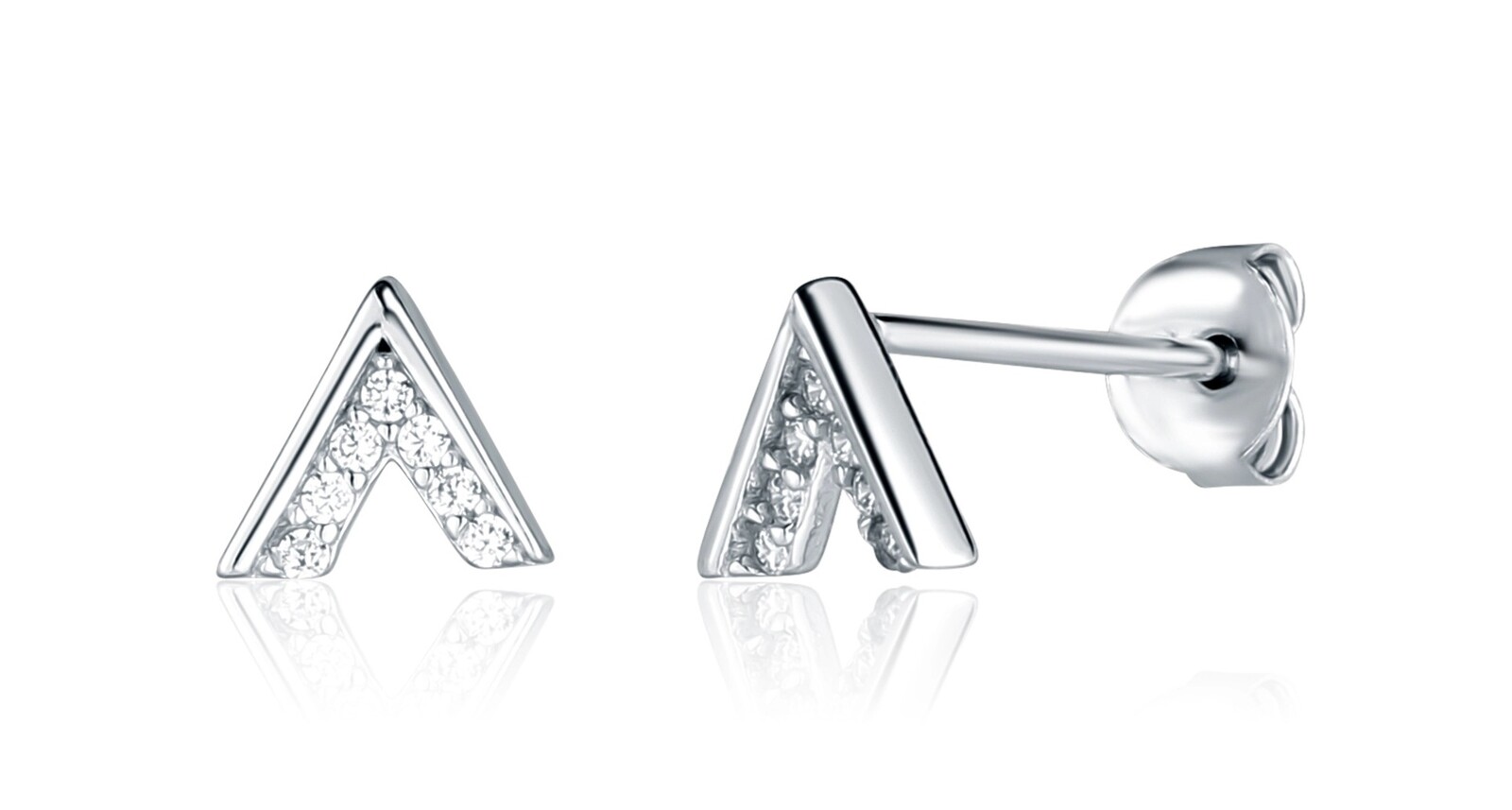 JVD Minimalistické strieborné náušnice so zirkónmi SVLE2632X61BI00