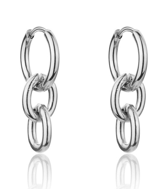 Emily Westwood Nadčasové oceľové náušnice kruhy Michelle EWE23155S