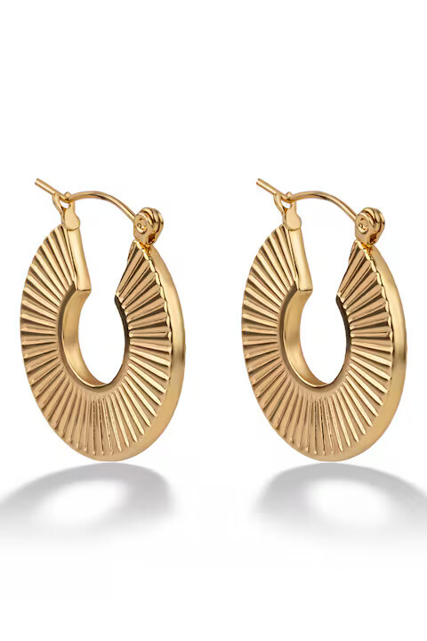 Emily Westwood Pozlátené kruhové náušnice z ocele Opaline EWE250197G