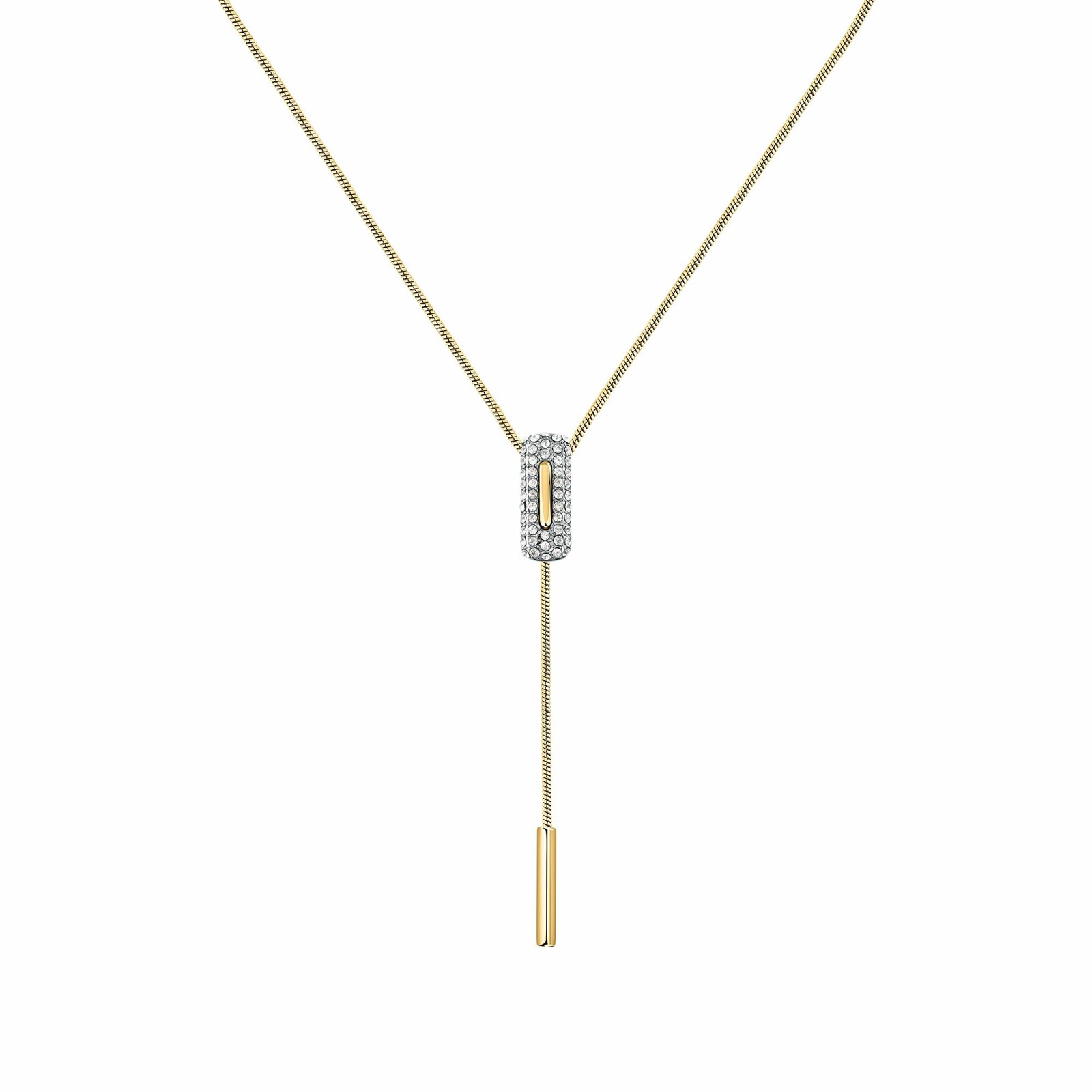 Trussardi Moderný pozlátený náhrdelník z ocele Concept TJAYY01