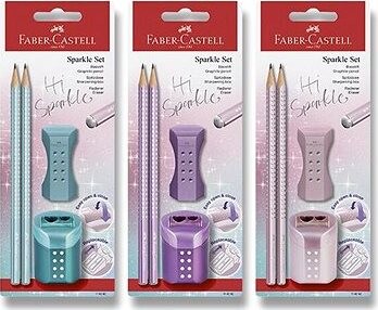 FABER-CASTELL Sparkle B, trojhranná, náhodná farba – balenie 2 ks