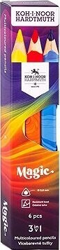 Koh-i-noor Magic 3408/6 Trojhranné pastelky TR 11, 100% drevo 6 ks