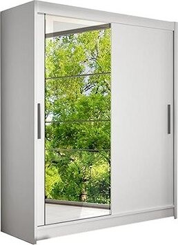 Nejlevnější nábytek Tabari VI, biela mat/zrkadlo, šírka 150 cm