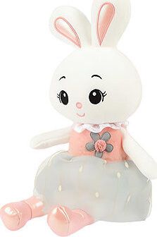 Kruzzel 26761 Měkký plyšový králíček 45 cm, bílý