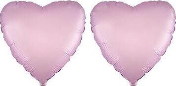 FLEXMETAL Balón fóliový – srdce, pastelové fialové, ľalia – valentín/svadba, 45 cm, 2 ks