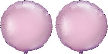 FLEXMETAL Balón fóliový - okrúhly, pastelový fialový, ľalia, 45 cm, 2 ks