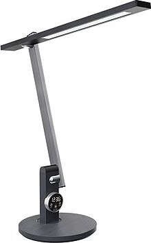 Luxera Prezent Punk LED 3CCT, Stmievateľná lampa s displejom, sivá