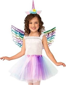 FunCo Detský kostým Dúhový jednorožec s krídlami