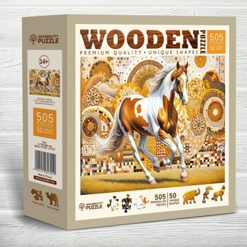WOODEN CITY drevené puzzle - Elegantný kôň 505 dielikov