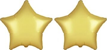 FLEXMETAL Balón fóliový – hviezda, pastelová zlatá, 45 cm, 2 ks