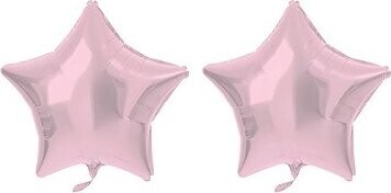 FOLAT Balón fóliový – hviezda, pastelovo ružová, 48 cm, 2 ks