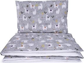 Maceshka Obliečky Basic tlač Lamy sivá/biela