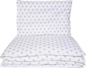 Maceshka Obliečky Basic Sivé hviezdy v bielej