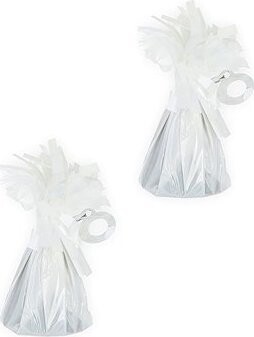 FOLAT Závaží - těžítko na balonky, bílé, 160 g, 2 ks