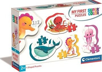 CLEMENTONI Moje prvé Morské živočíchy 4 v 1 (2, 3, 4, 5 dielikov)