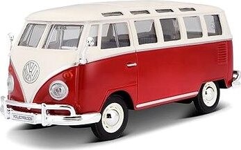Maisto Volkswagen Van Samba, bielo/červený