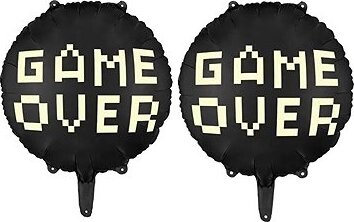 PARTYDECO Balón fóliový – game over, rozlúčka so slobodou, 45 cm, 2 ks