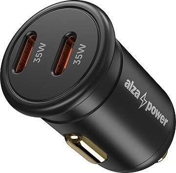 AlzaPower Car Charger C530 2x USB-C Power Delivery 35 W čierna