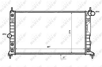 NRF Chladič motora 53844