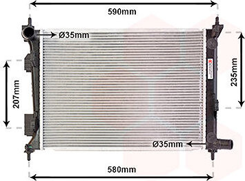 VAN WEZEL chladič, chladenie motora 82002277