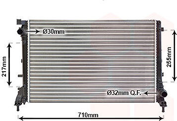 VAN WEZEL chladič, chladenie motora 17002390