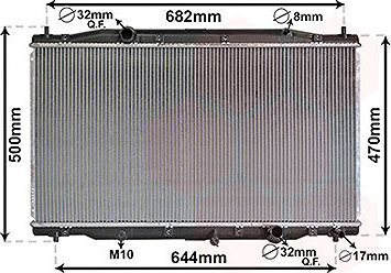 VAN WEZEL chladič, chladenie motora 25012226
