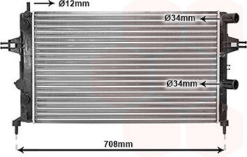 VAN WEZEL chladič, chladenie motora 37002255