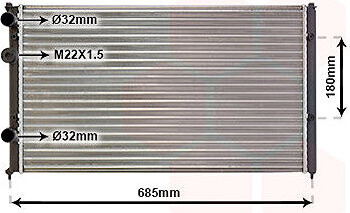 VAN WEZEL chladič, chladenie motora 58002115