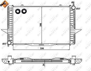 NRF Chladič, chladenie motora 58342