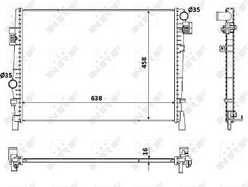 NRF Chladič, chladenie motora 53901