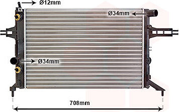 VAN WEZEL chladič, chladenie motora 37002256