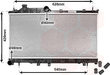 VAN WEZEL chladič, chladenie motora 51002065