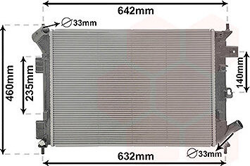 VAN WEZEL chladič, chladenie motora 82012712