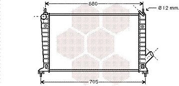 VAN WEZEL chladič, chladenie motora 47002035