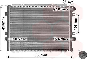 VAN WEZEL chladič, chladenie motora 43002264